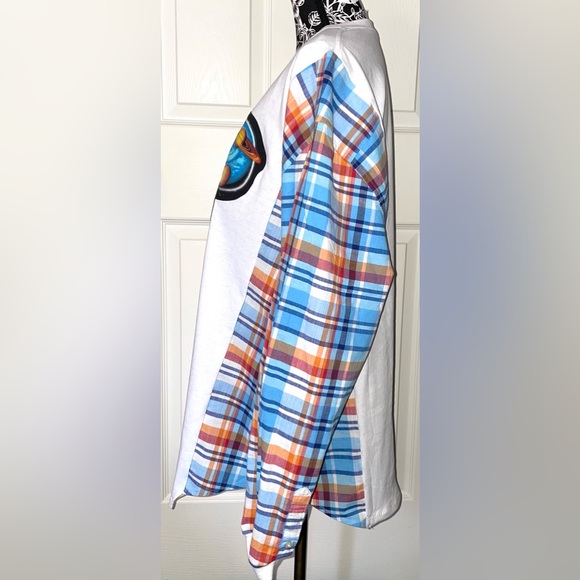 Mickey Mouse Space Upcycled Long Sleeve Shirt XL/2XL - Picture 2 of 10